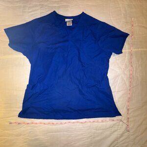 Blue Scrub Top – Size M – Adjustable Back